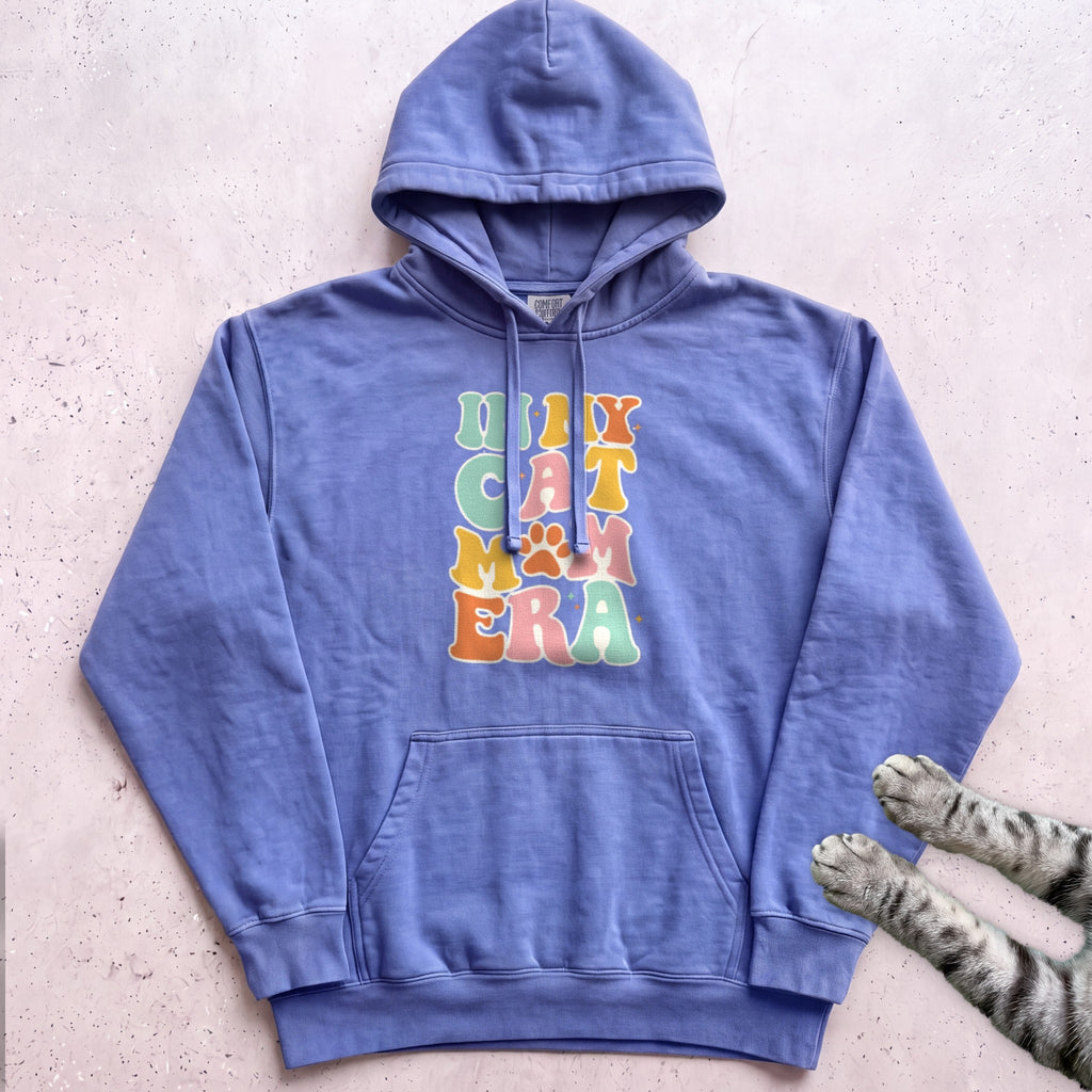 In My Cat Mom Era Hoodie - Flo Blue