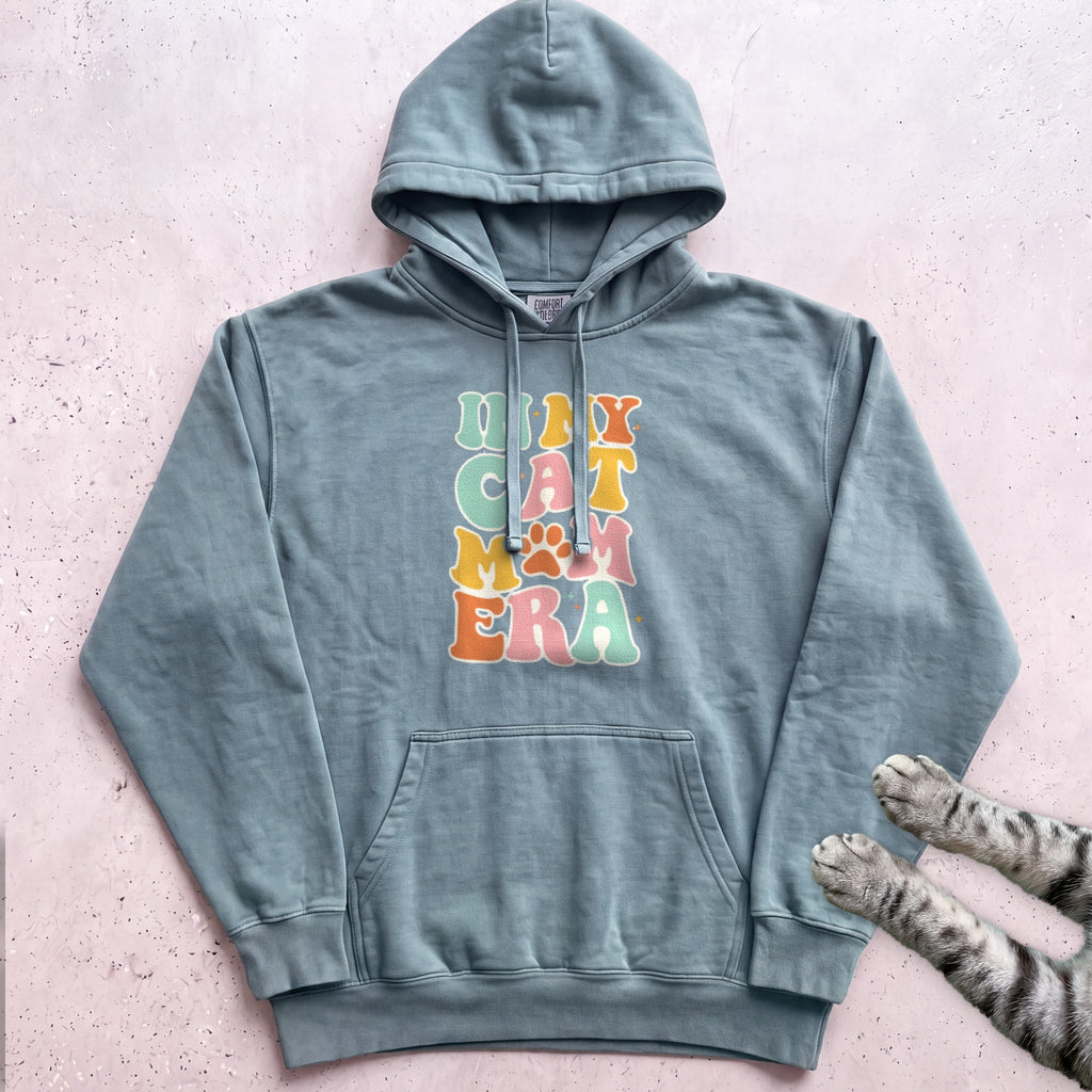 In My Cat Mom Era Hoodie - Seafoam