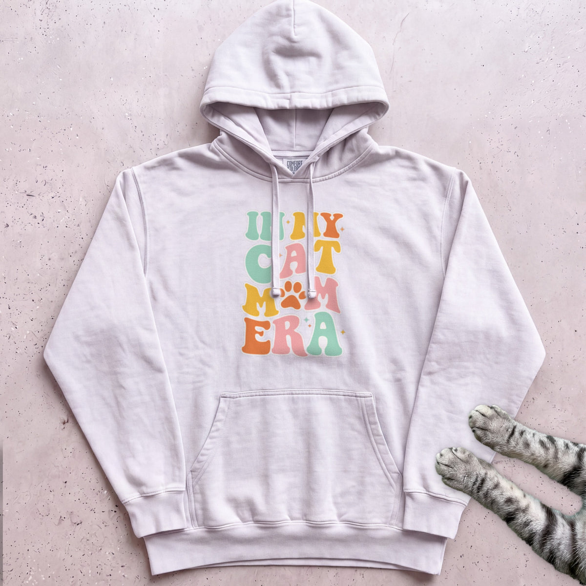 In My Cat Mom Era Hoodie - White