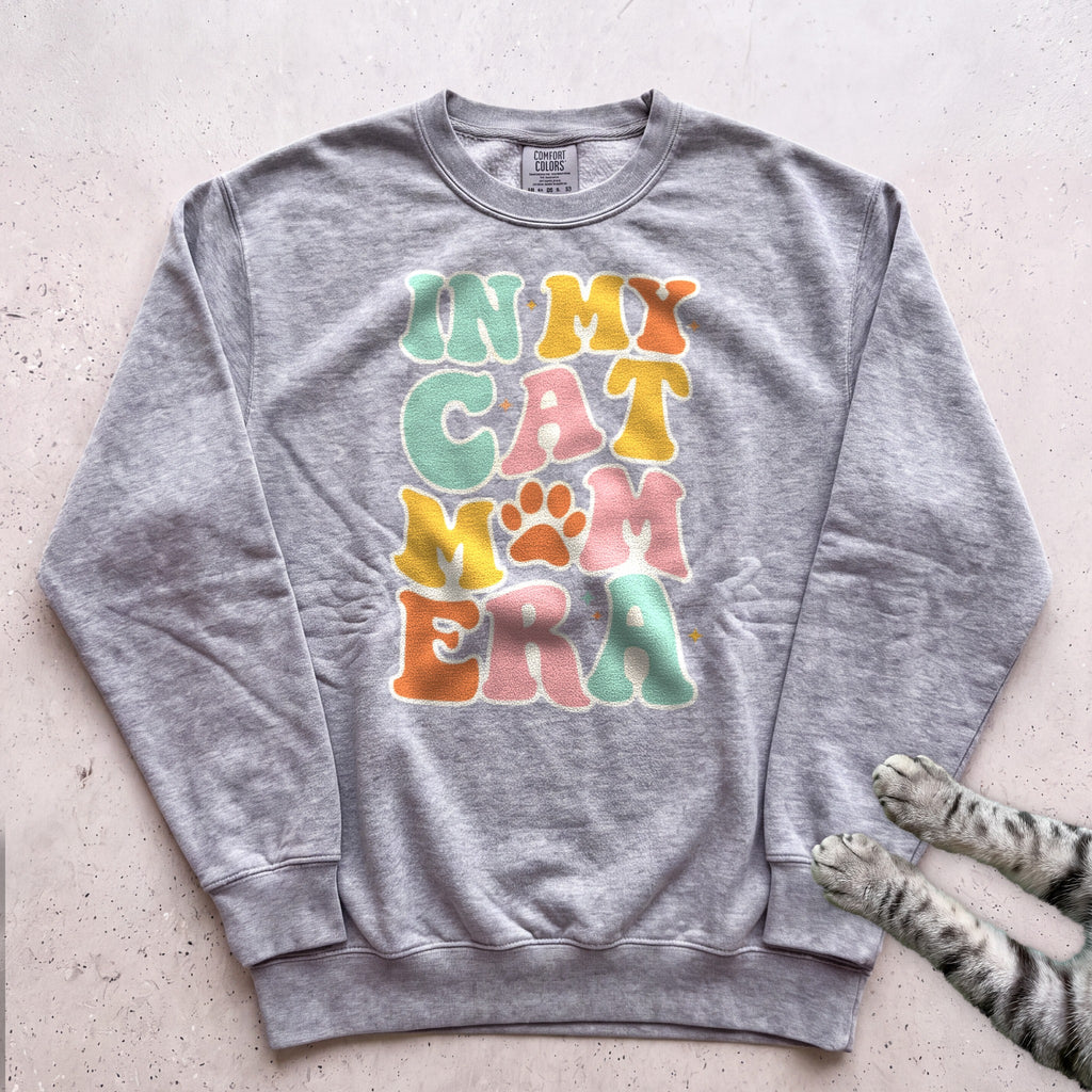 In My Cat Mom Era Sweatshirt - Grey