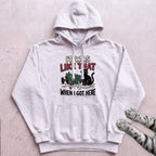 It Was Like That When I Got Here Cat Hoodie - White