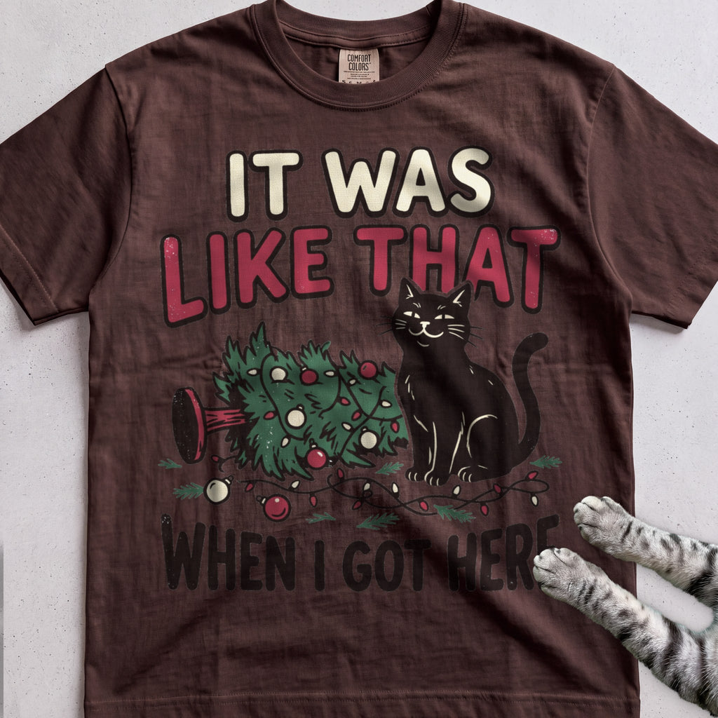 It Was Like That When I Got Here Cat T-Shirt - Espresso