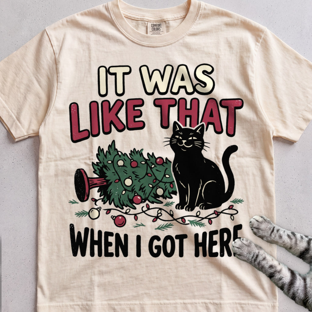 It Was Like That When I Got Here Cat T-Shirt - Ivory