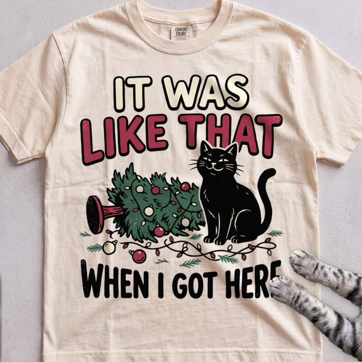 It Was Like That When I Got Here Cat T-Shirt - Ivory