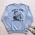 Just a Girl Who Loves Cats Sweatshirt - Chambray