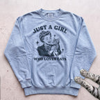 Just a Girl Who Loves Cats Sweatshirt - Chambray