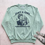 Just a Girl Who Loves Cats Sweatshirt - Light Green