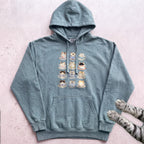 Kawaii Cats in Teacups Hoodie - Seafoam