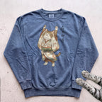 Kimono Cat Sweatshirt - Blue Jean