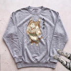 Kimono Cat Sweatshirt - Grey