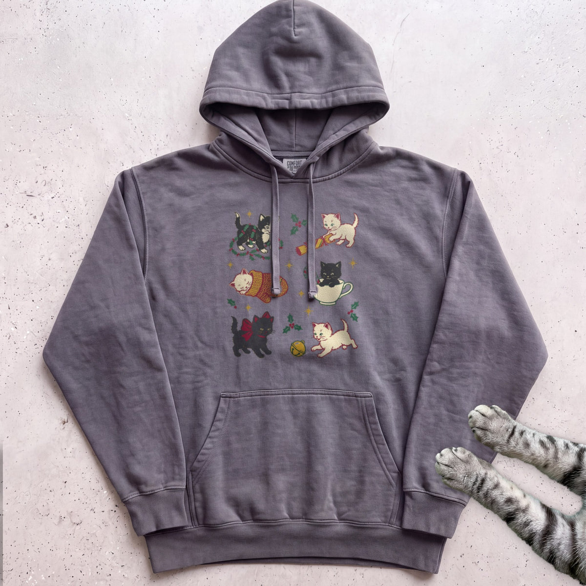 Kitten Chaos Cat Hoodie - Pepper