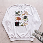 Kitten Chaos Cat Sweatshirt - White