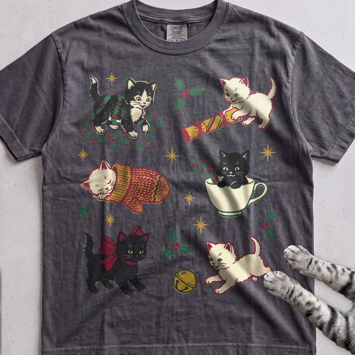 Kitten Chaos Cat T-Shirt - Pepper