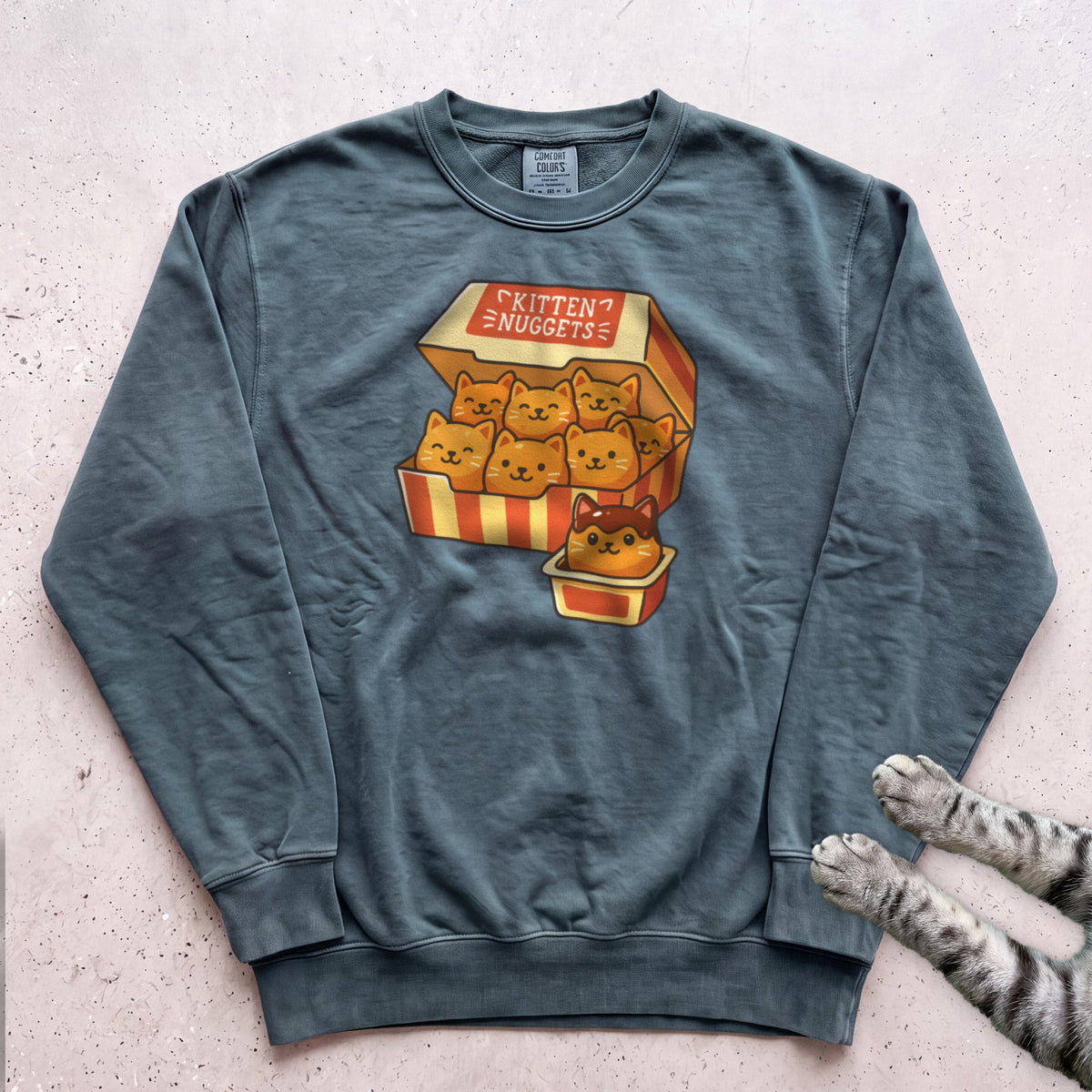 Kitten Nuggets Sweatshirt - Blue Spruce