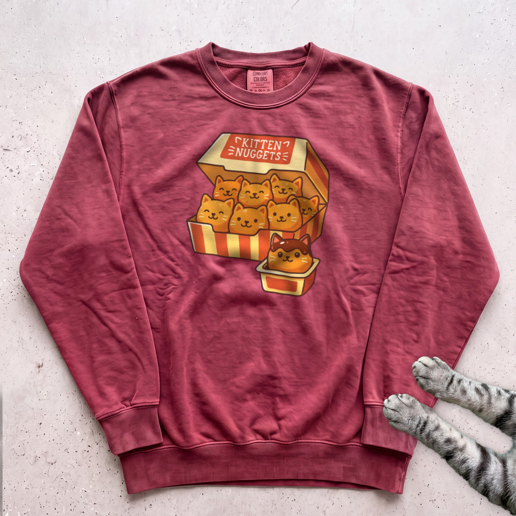 Kitten Nuggets Sweatshirt - Crimson
