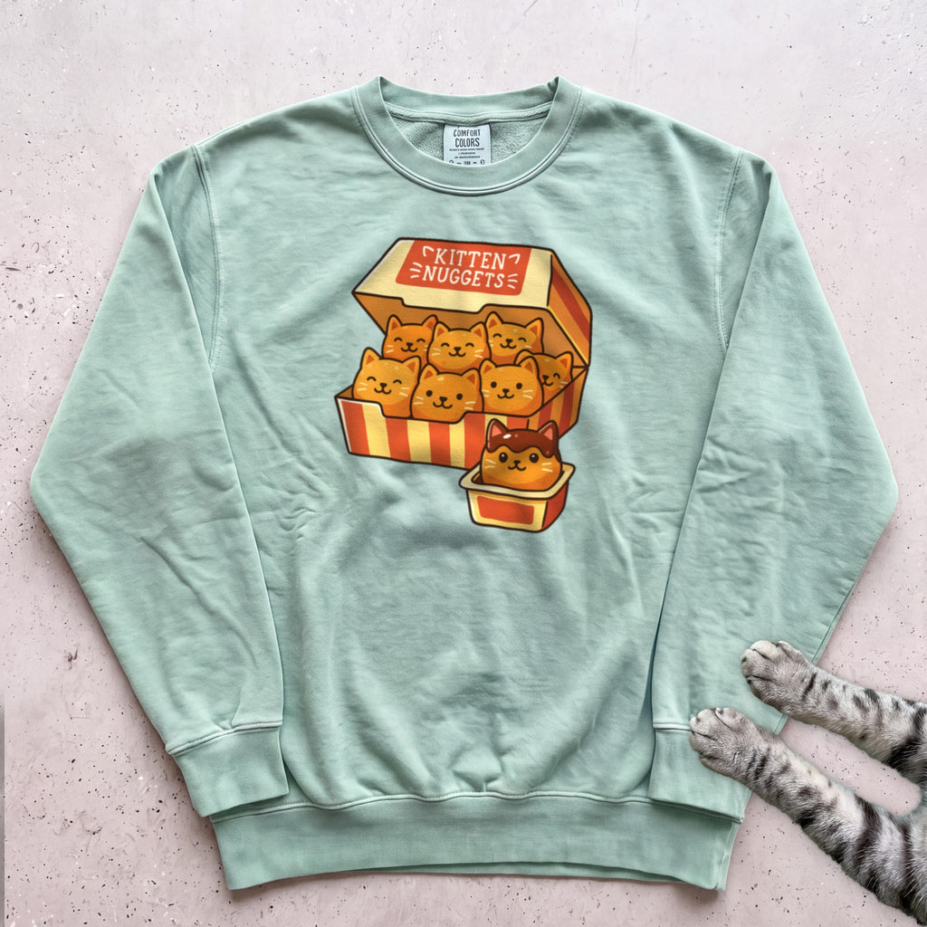 Kitten Nuggets Sweatshirt - Light Green