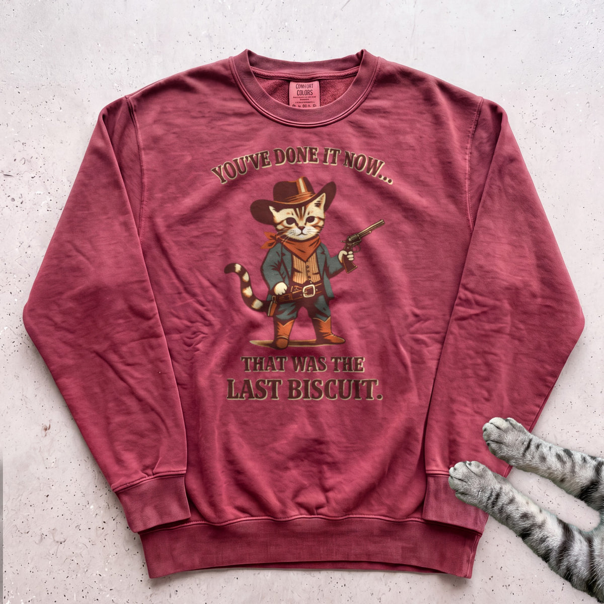 Last Biscuit Sweatshirt - Crimson