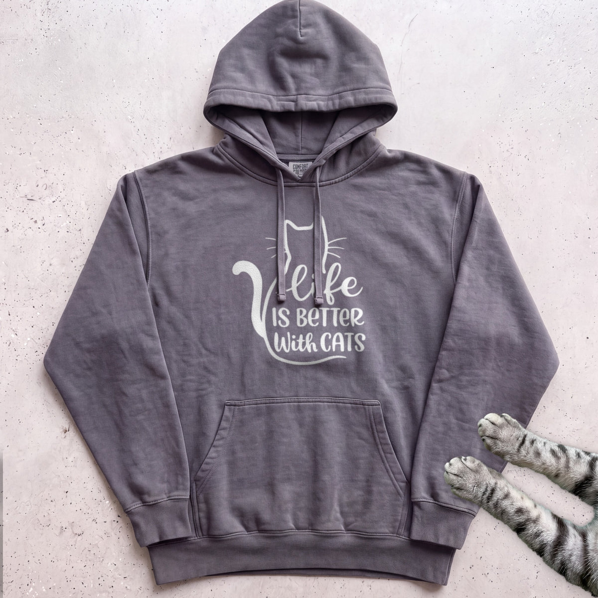 Life Is Better With Cats Hoodie - Pepper