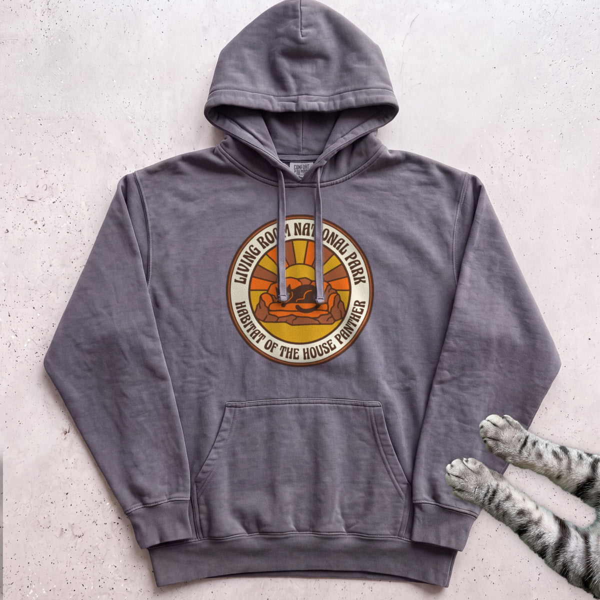 Living Room National Park Cat Hoodie - Pepper