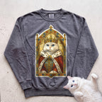 Medieval Cat Portrait Personalized Sweatshirt - Pepper