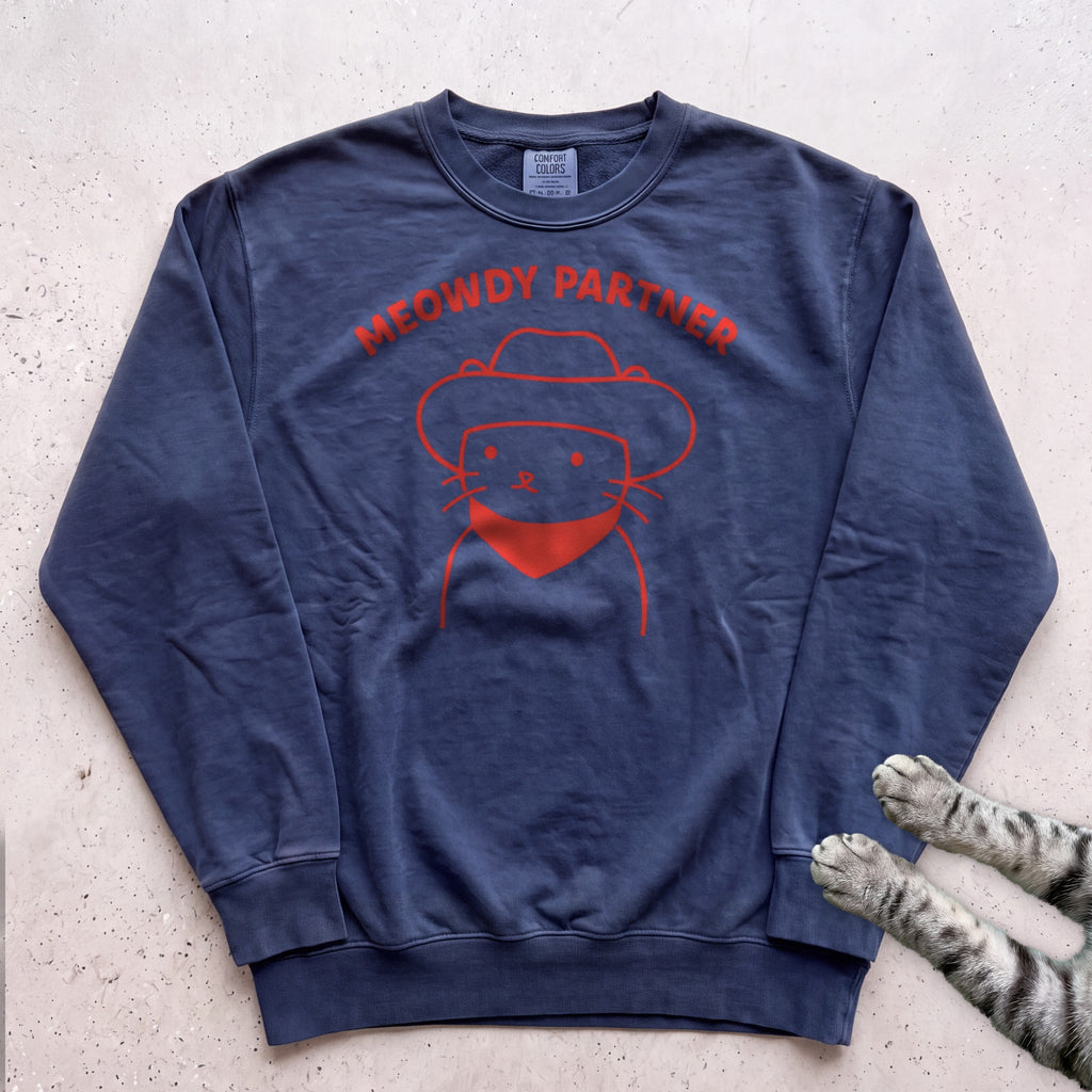 Meowdy Partner Cat Sweatshirt - True Navy