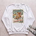 Meowtopia Post Stamp Cat Sweatshirt - White
