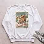 Meowtopia Post Stamp Cat Sweatshirt - White