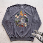 Meowy & Bright Cat Crew Sweatshirt - Pepper