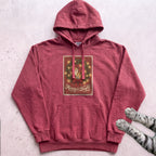 Meowy & Bright Cat Hoodie - Crimson