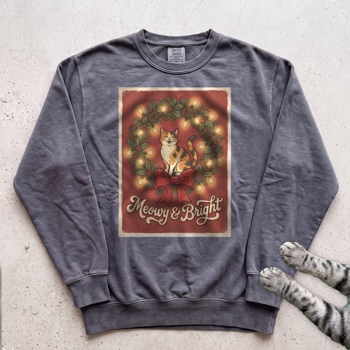 Meowy & Bright Cat Sweatshirt - Pepper