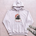 Meowy Christmas Black Cat Hoodie - White