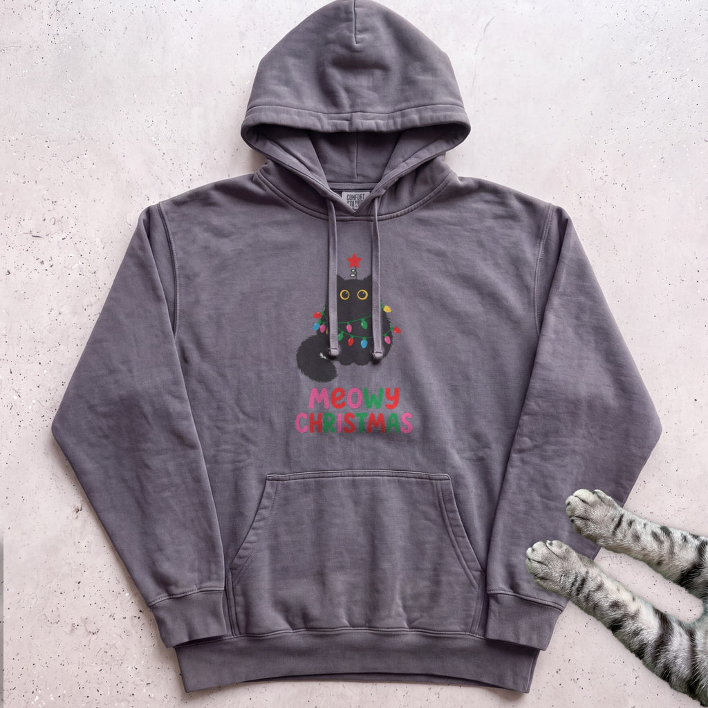 Meowy Christmas Lights Cat Hoodie - Pepper