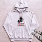 Meowy Christmas Lights Cat Hoodie - White