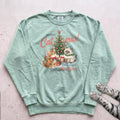 Merry Catmas & a Happy Mew Year Cat Sweatshirt - Light Green