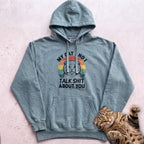 My Cat and I Talk About You Personalized Hoodie - Seafoam