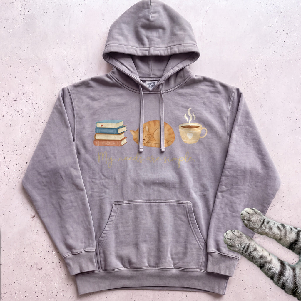 My Needs are Simple Cat Hoodie - Grey