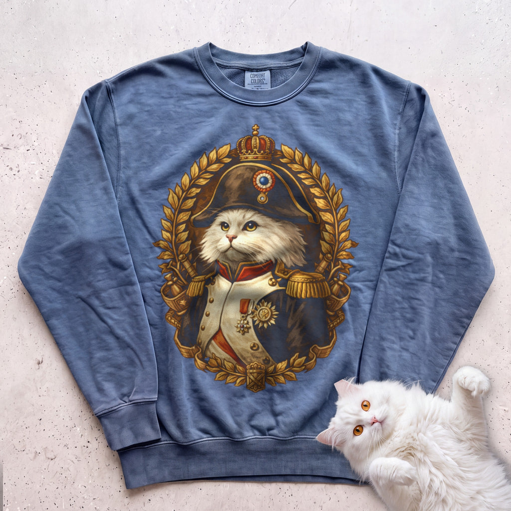 Napoleon Custom Personalized Cat Sweatshirt - Blue Jean