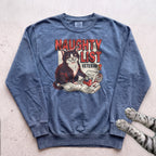 Naughty List Veteran Cat Sweatshirt - Blue Jean