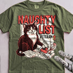 Naughty List Veteran Cat T-Shirt - Hemp