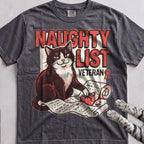 Naughty List Veteran Cat T-Shirt - Pepper