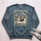 North Pole Post Cat Sweatshirt - Blue Spruce