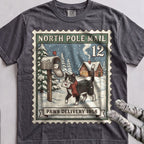 North Pole Post Cat T-Shirt - Pepper
