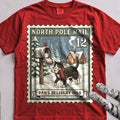 North Pole Post Cat T-Shirt - Red