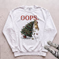 Oops Tree Cat Sweatshirt - White