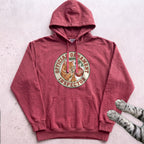 Ornament Inspector Cat Hoodie - Crimson