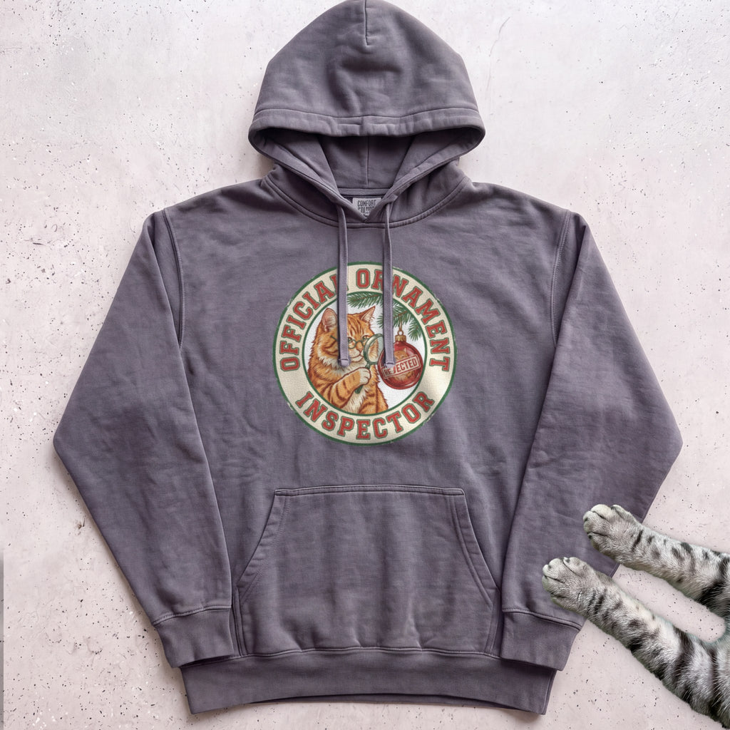 Ornament Inspector Cat Hoodie - Pepper