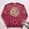 Ornament Inspector Cat Sweatshirt - Crimson