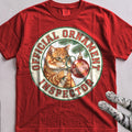 Ornament Inspector Cat T-Shirt - Red