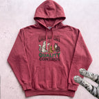 Ornament Quality Control Cat Hoodie - Crimson