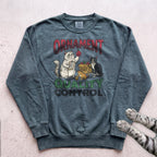 Ornament Quality Control Cat Sweatshirt - Blue Spruce